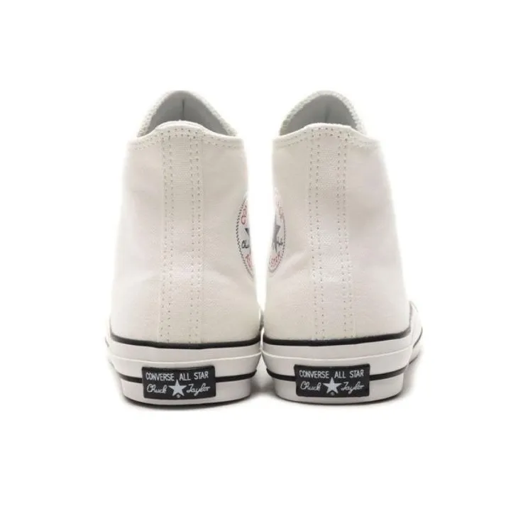 Converse All Star 100 Colors Hi Abrasion Resistant Cushioning Low Top Canvas Shoes Unisex White-4