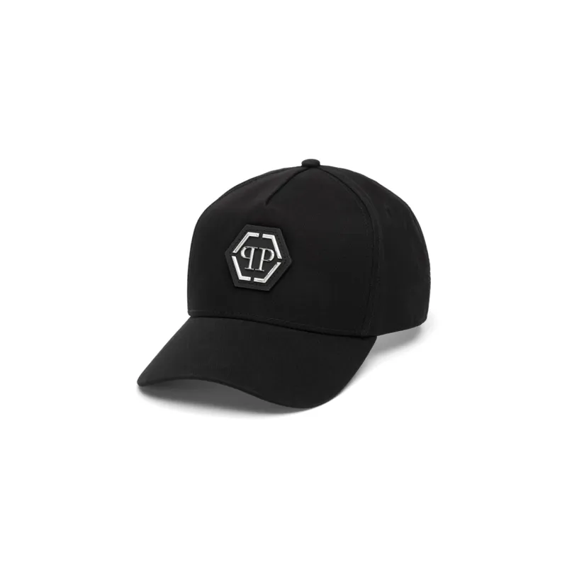 PHILIPP PLEIN Logo plaque Cotton Baseball Cap-0