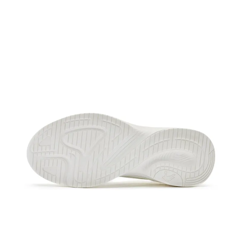 QIAODAN Balanced Lightweight Low Top Running Shoes Men's White Green-4