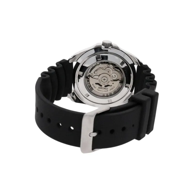 SEIKO Automatic Mechanical Movement Rubber Strap Watch Men's Watches Orange Watch Dial-1