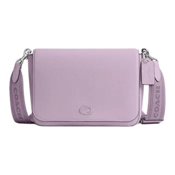 COACH Cow Leather With Artificial Leather Messenger Bag, Crossbody Bag, Shoulder Bag Men's Soft Purple