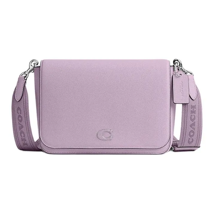 COACH Cow Leather With Artificial Leather Messenger Bag, Crossbody Bag, Shoulder Bag Men's Soft Purple-0