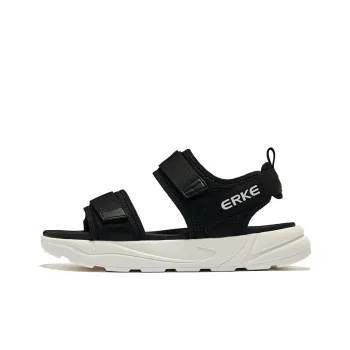Erke Drifting Beach Sandals Men's Jet Black Microcrystal White