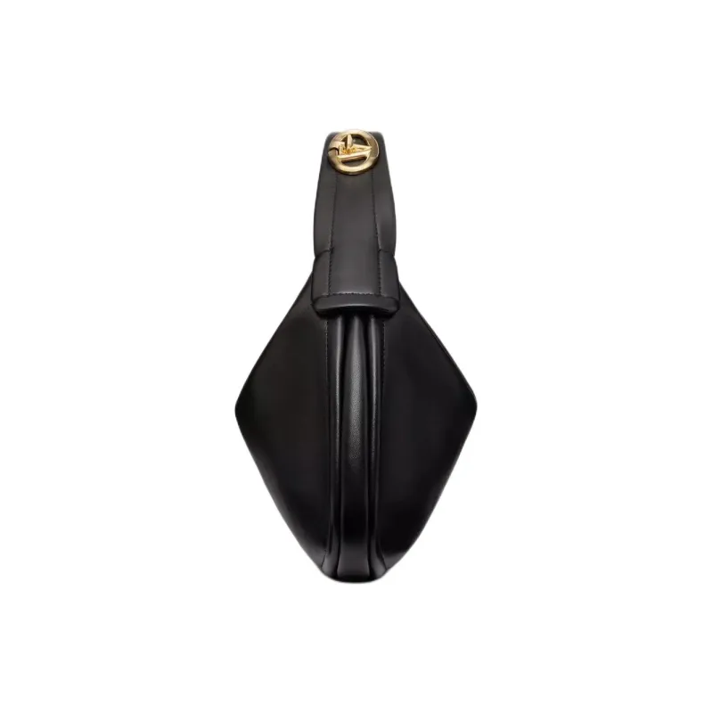 Valentino GARAVANI Leather Hobo Bag Handbag Shoulder Bag Women's Black-2