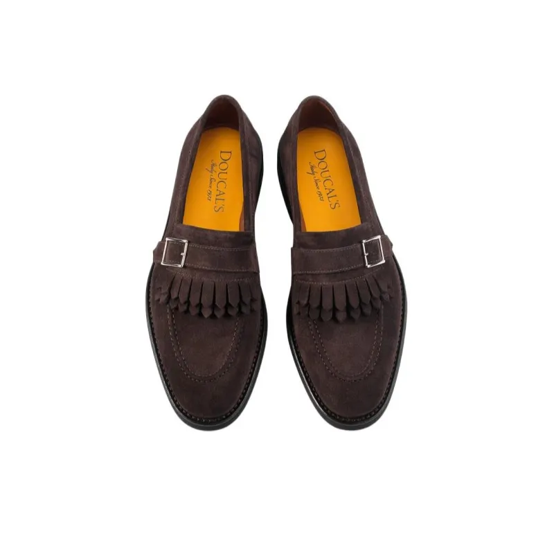 DOUCAL'S Fringed Suede Loafers-3