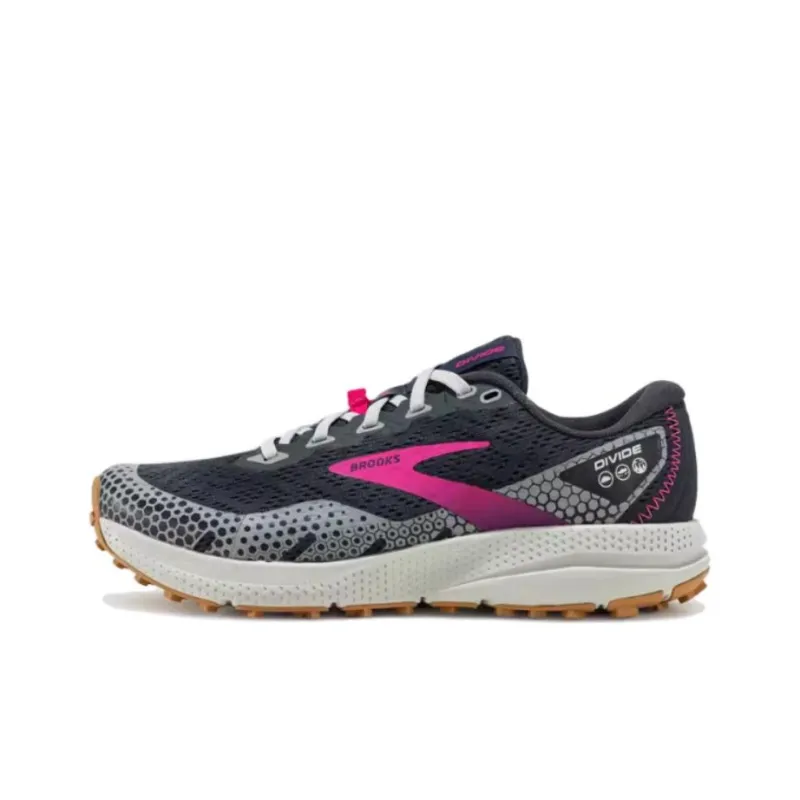 Brooks Divide Anti-Slip Wear-Resistant Low-Top Outdoor Shoes Women's Gray Pink-0