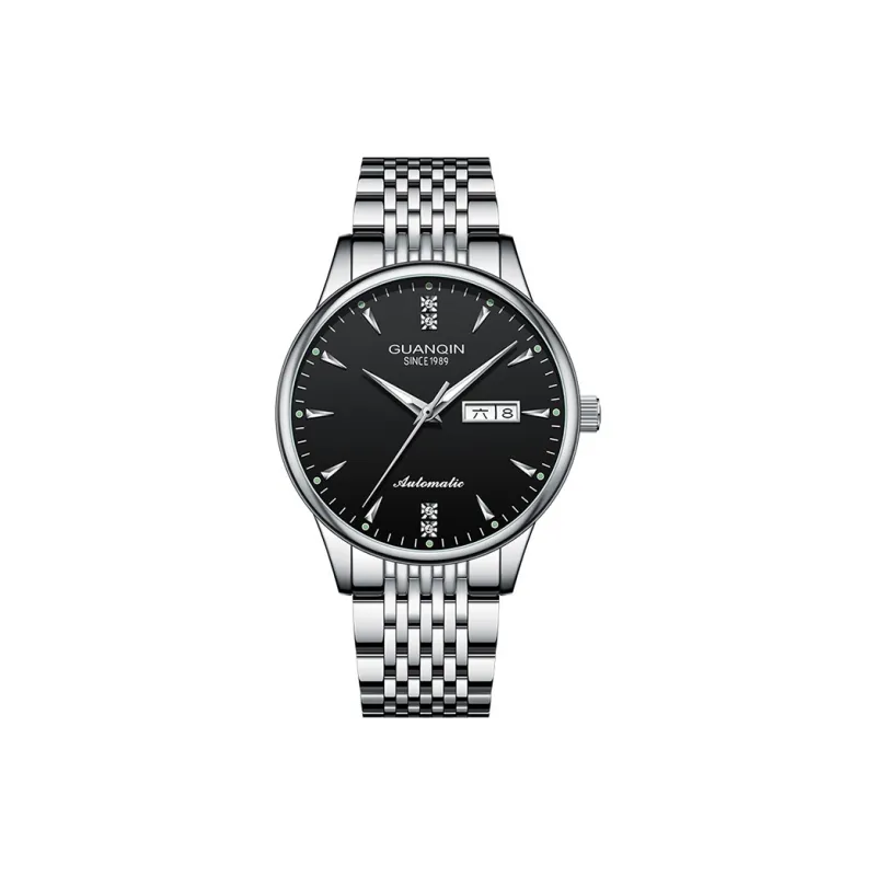 GUANQIN GJ16221 Automatic Mechanical Movement Stainless Steel Watchband Watch Men's Watches White Dial-3
