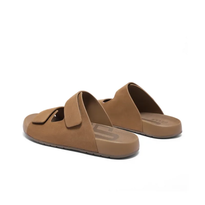 BELLE Slide Slippers Men's Gray Blue Earth Yellow-4