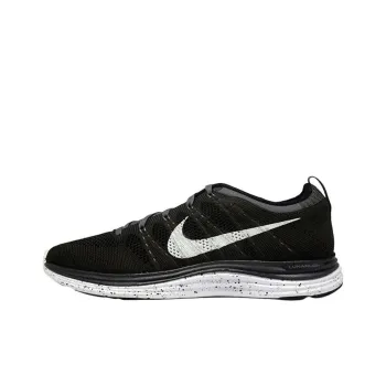 Nike Flyknit Lunar 1 Cushioning Wear Resistant Low Top Running Shoes Unisex Black White