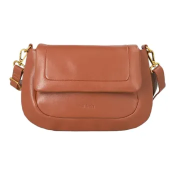 Nat & Nin Smooth Leather Crossbody Bag, Shoulder Bag Women's Camel