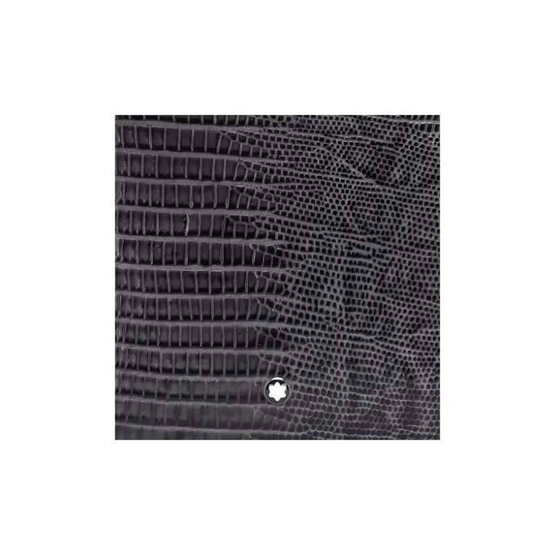 MONTBLANC Meisterstuck Lizard Pattern Leather Card Clip Wallet Card Holder Men's Black-3