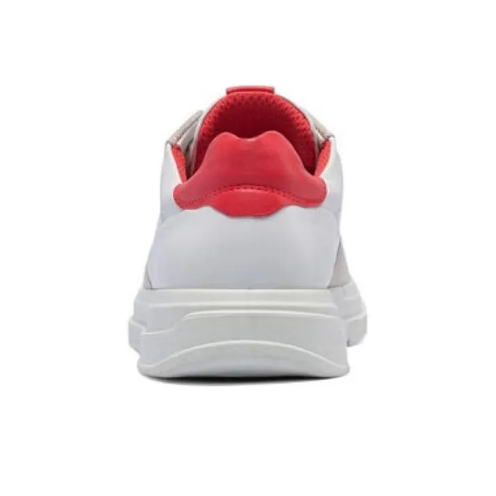 Ecco Softly Cool X Stylish Skateboarding Shoes Women's Gray Red-4