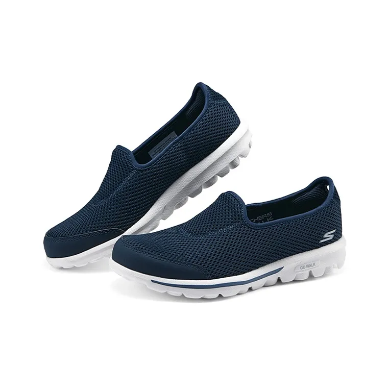 Skechers Go Walk Classic Abrasion Resistant Breathable Low Top Casual Shoes Women's Marine Blue/White-2