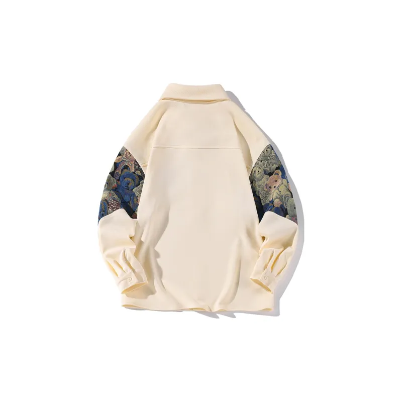 YooMore American Casual Bear-Print Unisex Sweatshirt-63