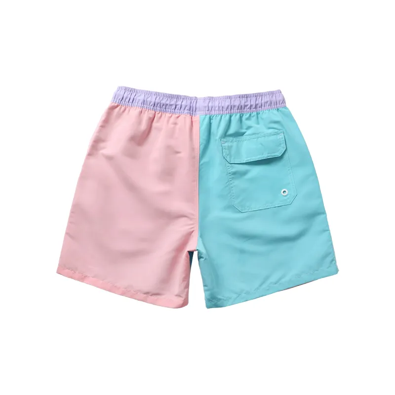 GAILANG Beach Shorts Men's Pink Blue-1