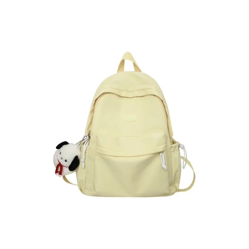 TANGCOOL Nylon Backpack Medium Size Unisex White/Green/Yellow/Purple/Black-3