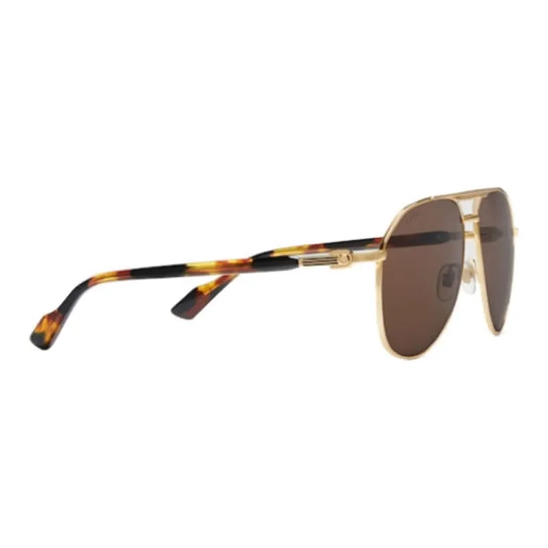 GUCCI Acetate Metal Aviator Sunglasses Women's Gold-2