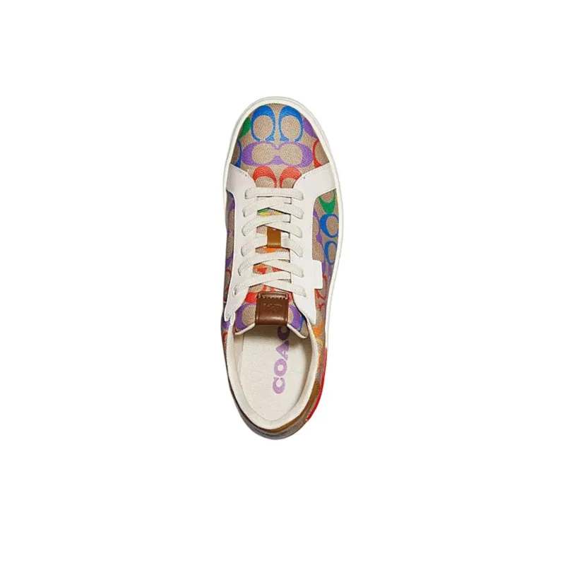 COACH Skateboard Shoes Men's Brown Yellow-3