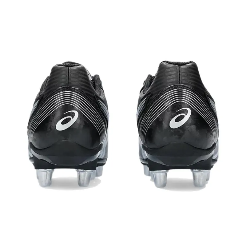 Asics Gel Lethal FG Rubber Long Studs Cushioning Anti Slip And Wear Resistant Soccer Shoes Men's Black Silver-3