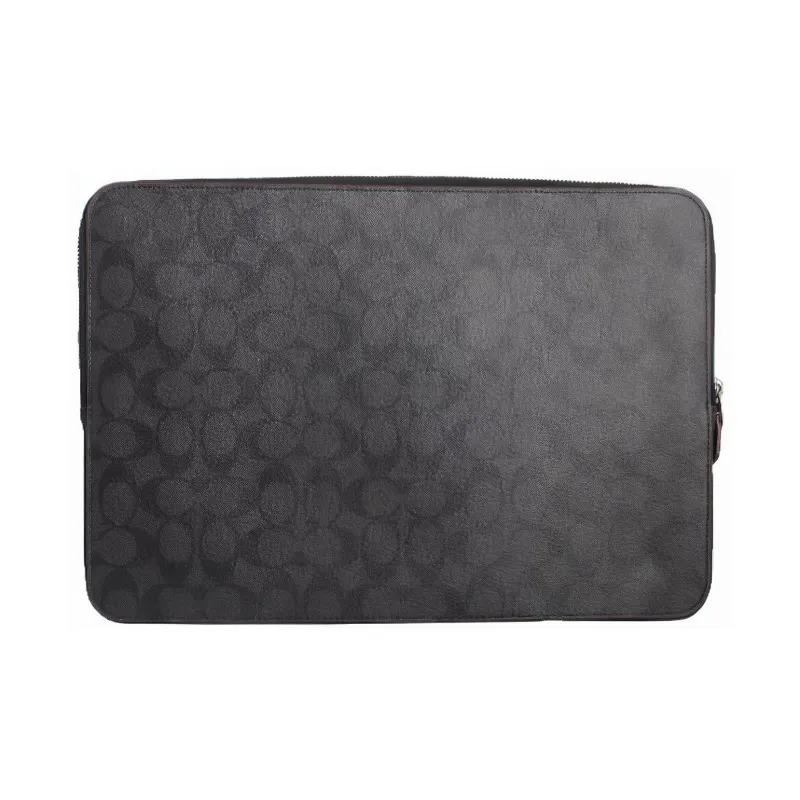 COACH Canvas With Leather Laptop Bag Clutch Large Size Men's Charcoal Black-2