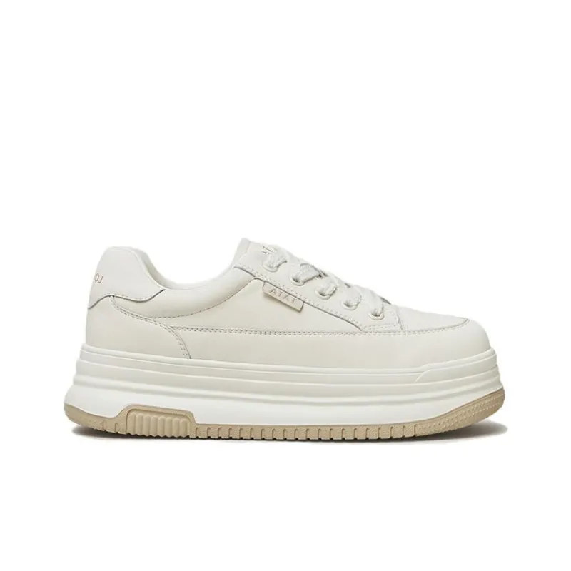 TATA Skateboard Shoes Women's Low Top Solid Color-1