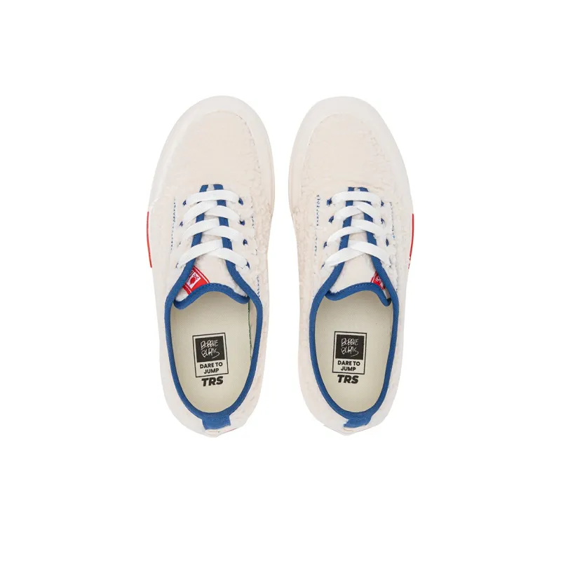 BOBBIE BURNS Anti-Slip Wear-Resistant Low-Top Skateboard Shoes Women's White-3