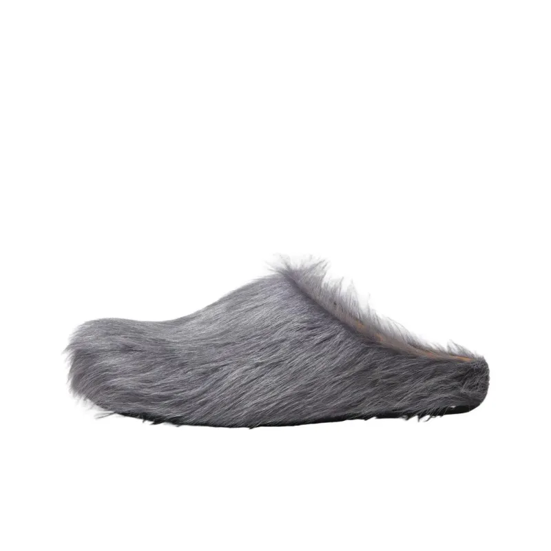 MARNI Fussbet Sabot Calf-hair Slippers-0
