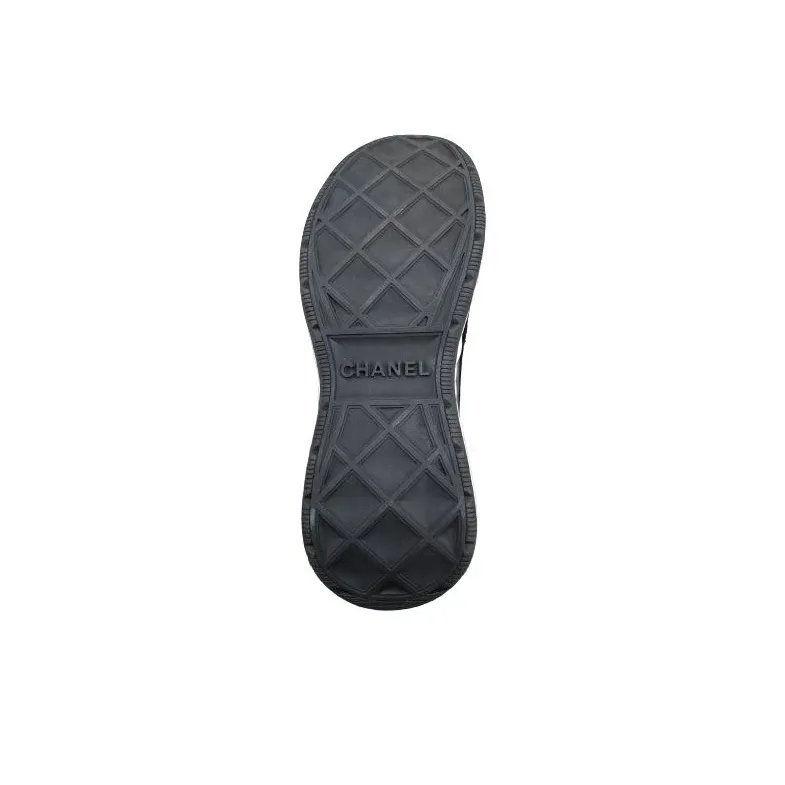 CHANEL Women's Velvet Calfskin & Mixed Fibers Sneaker 'Black' Women's-3