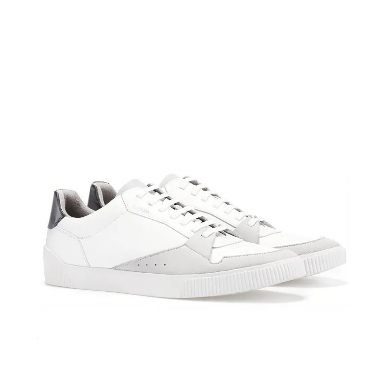 HUGO BOSS Wear-Resistant Low-Top Skateboard Shoes Men's White-1