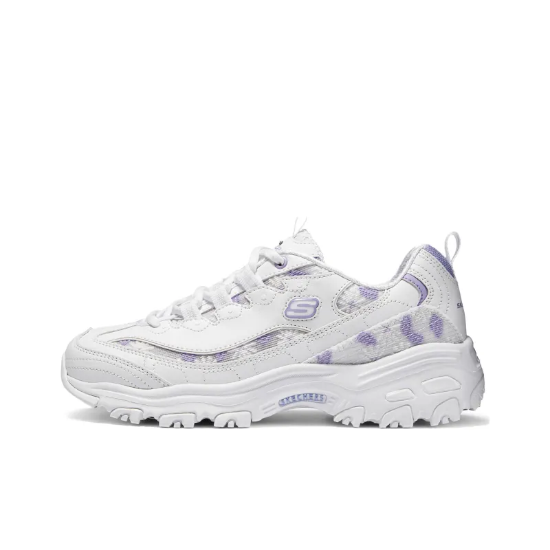 Skechers Flower Sea Bear Cushioning And Breathable Low Top Chunky Sneakers Women's Floral Purple-1
