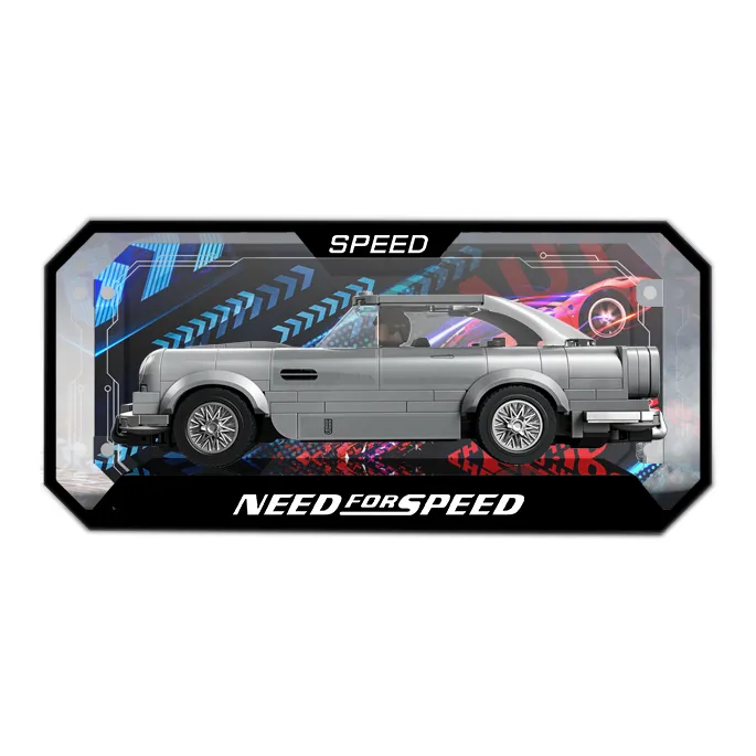 LIGHT YOUR BRICKS Joy 100 Building Block Speed Collection Car Alloy Model Racing Car Display Case Model Accessories-5