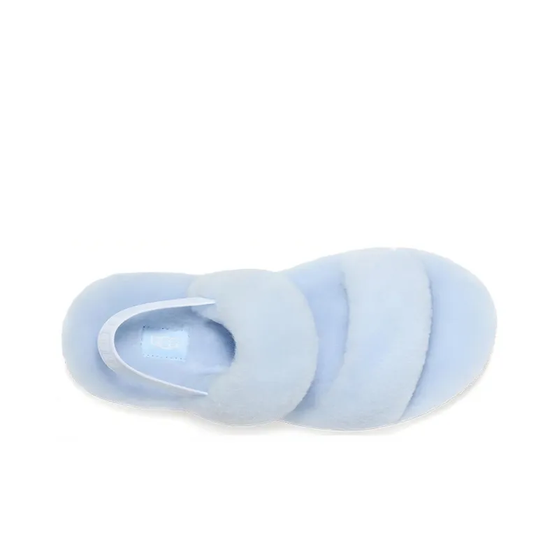 UGG Fluff Plush Slippers Women's Cricke Blue-3