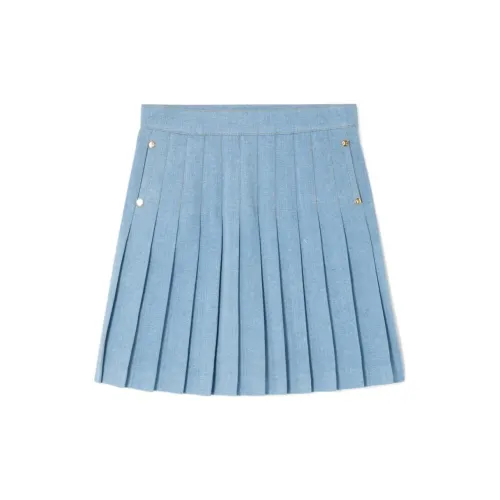 BALMAIN Denim Short Skirts Women's Blue