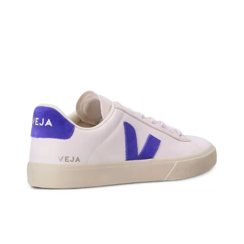 VEJA Campo Chromefree Leather White Cobalt Blue-2
