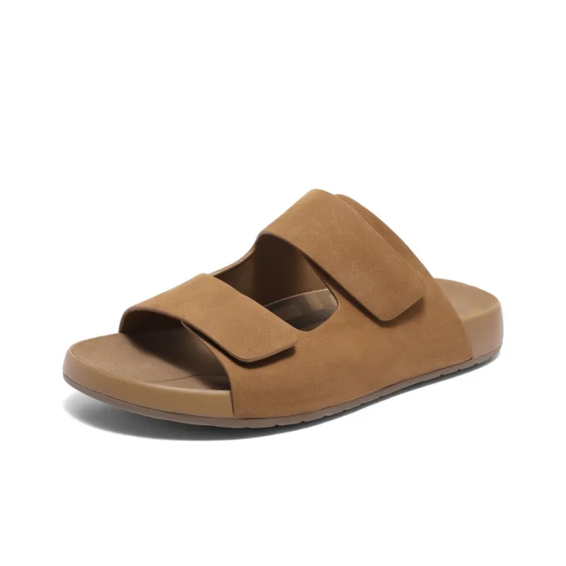 BELLE Slide Slippers Men's Gray Blue Earth Yellow-1