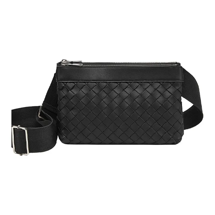 Bottega Veneta Classic Intrecciato Crossbody Black-0