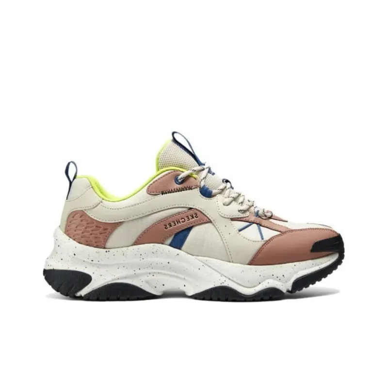 Skechers Street Cushioning, Slip Resistant, And Abrasion Resistant Low Top Running Shoes Men's White Brown-1