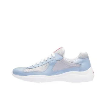 PRADA Abrasion-Resistant Low-Top Sports Casual Shoes Men's Blue Gray