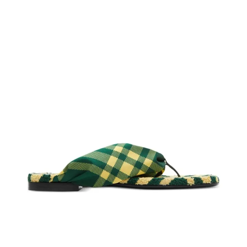Burberry Flip Flops Women's Green-1
