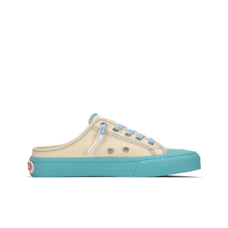 BOBBIE BURNS Slip-Resistant Cushioning Low-Top Skateboard Shoes Unisex White Blue-1