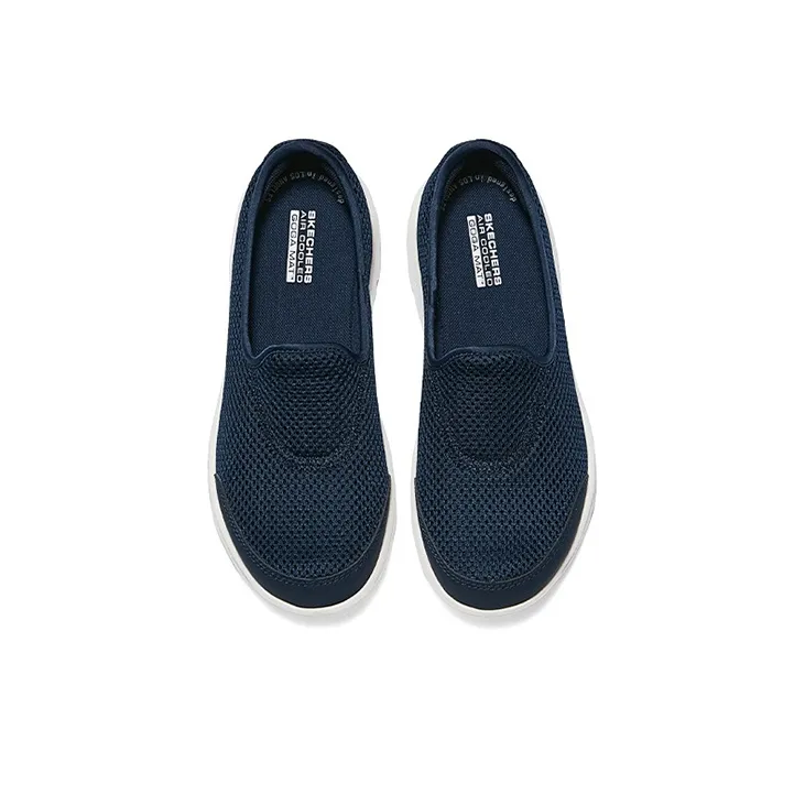 Skechers Go Walk Classic Abrasion Resistant Breathable Low Top Casual Shoes Women's Marine Blue/White-3