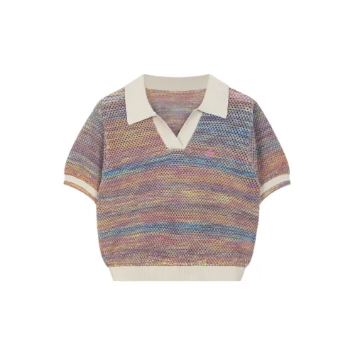 Bosieagender Polo Shirts Unisex Rainbow Stripes