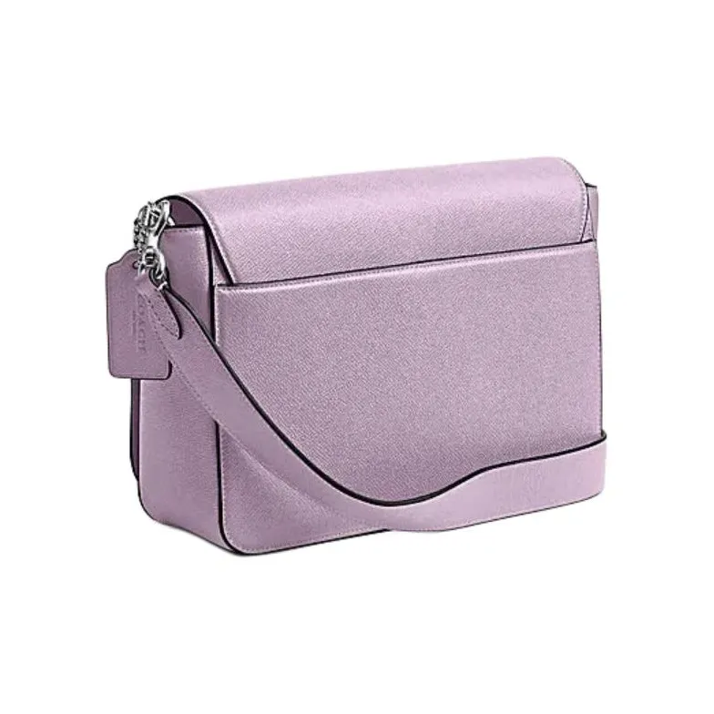 COACH Cow Leather With Artificial Leather Messenger Bag, Crossbody Bag, Shoulder Bag Men's Soft Purple-3