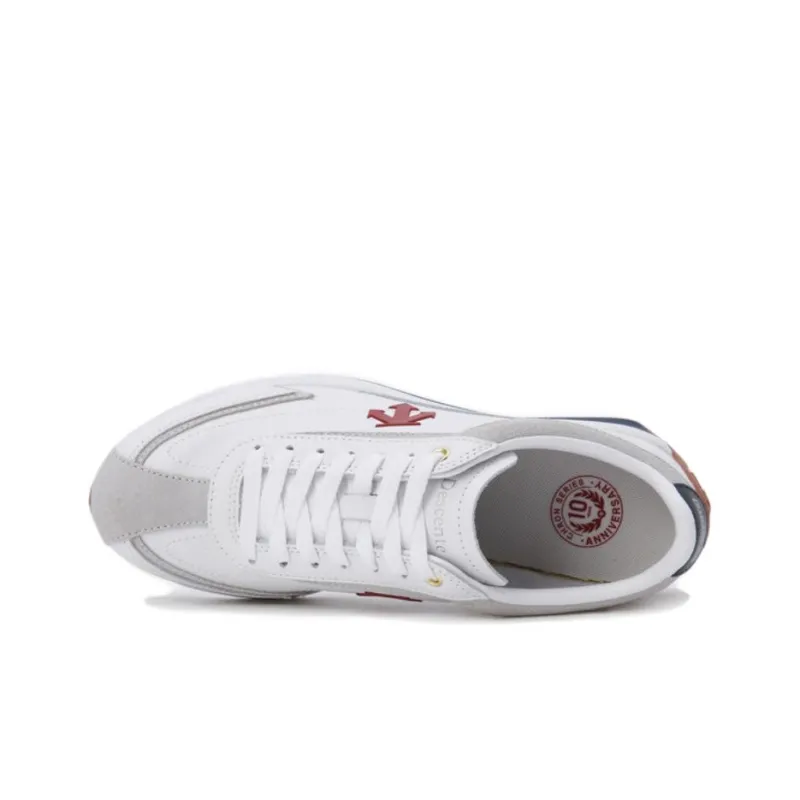 DESCENTE Cron Racer Cushioning, Wear Resistant Low Top Skateboard Shoes Unisex Red Marine Blue-3