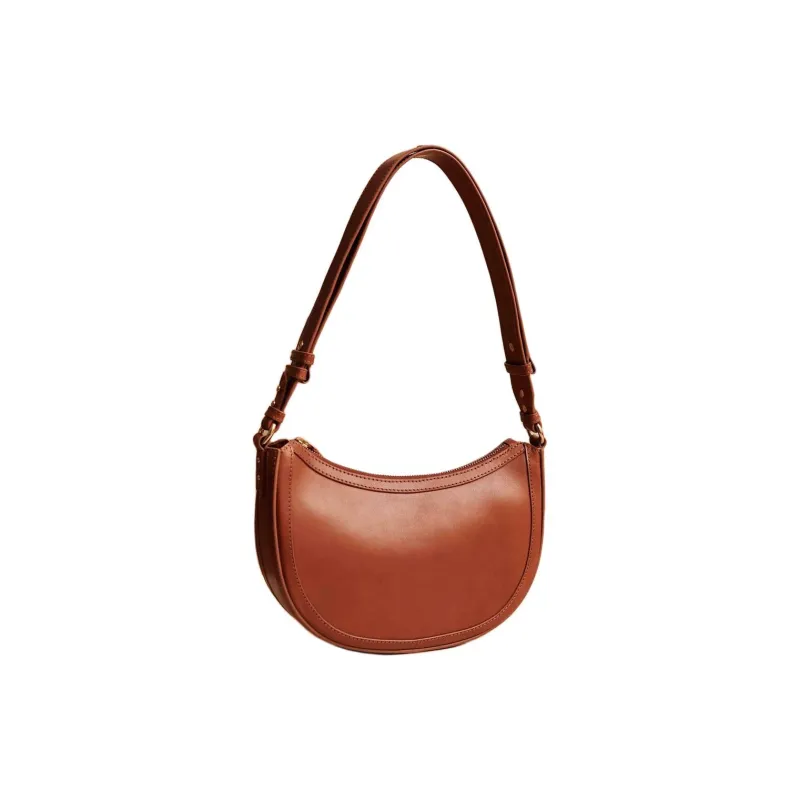 Petite Mendigote Cow Leather Portable Crossbody Bag Shoulder Bag Women's Camel-1