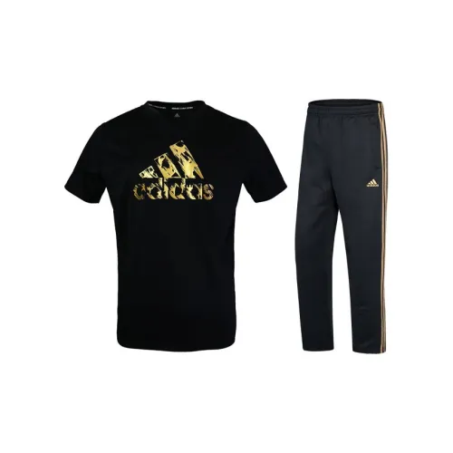 Adidas Casual Sportswear Men Black/Gold