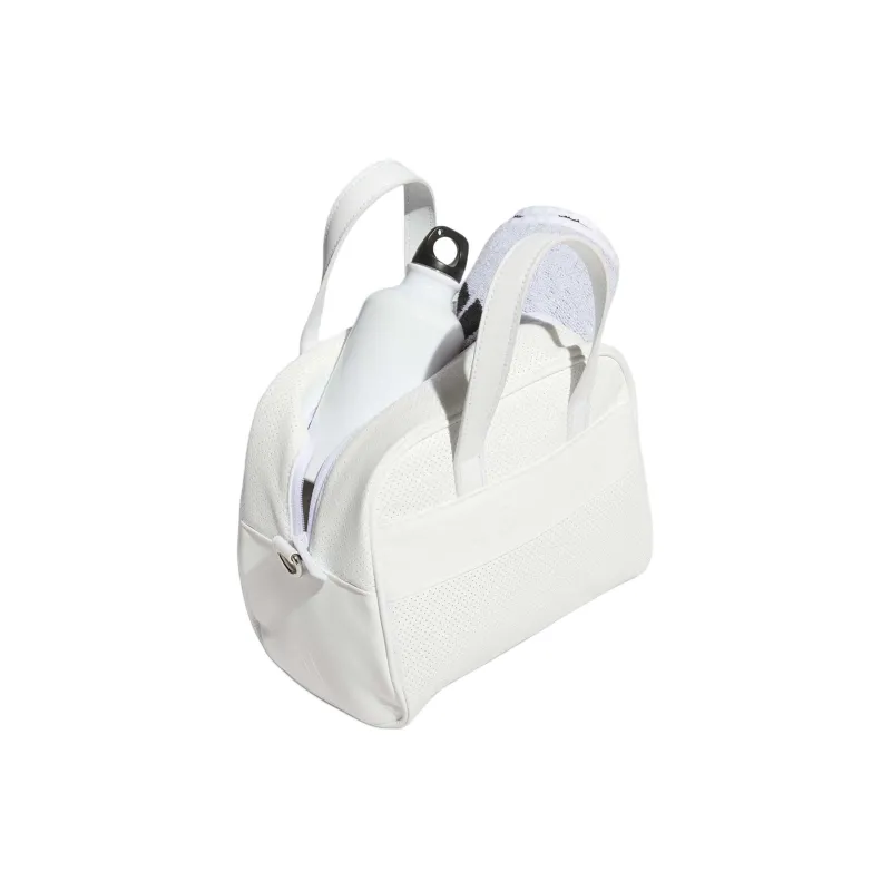 Adidas Polyurethane Artificial Leather Bonded Handbag Women's White-3