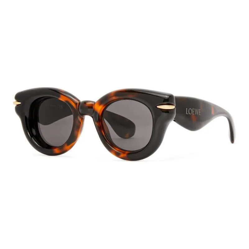 LOEWE Nylon Round Sunglasses Men's Tortoiseshell-0