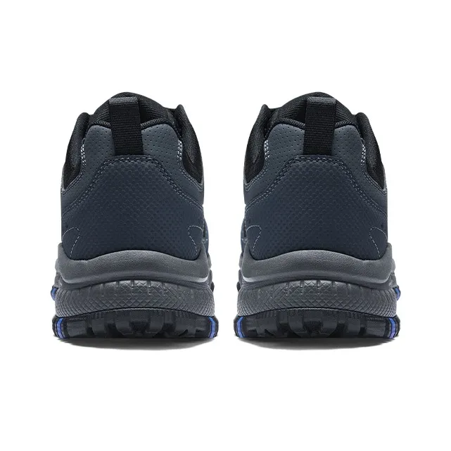 Skechers Cushioned Wear Resistant Breathable Rebound Low Top Casual Shoes Men's Charcoal Gray-4