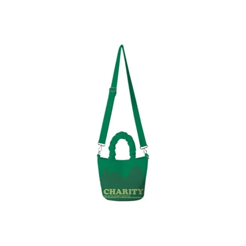 NEARAY Polyester Handbag, Shoulder Bag, Crossbody Bag Medium Size Women's Green/White-1